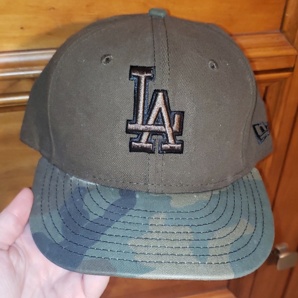 New Los Angeles LA Camouflage Dodgers Hat Sz 7 1/4